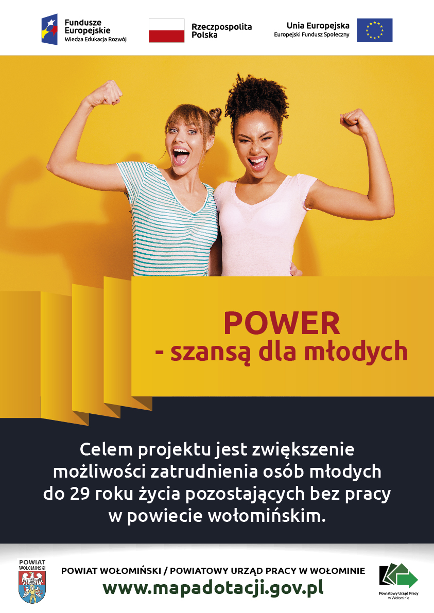 Obraz plakat POWER-szansą dla młodych