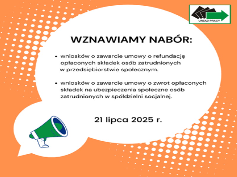 Zdjęcie artykułu WZNAWIAMY NABÓR WNIOSKÓW