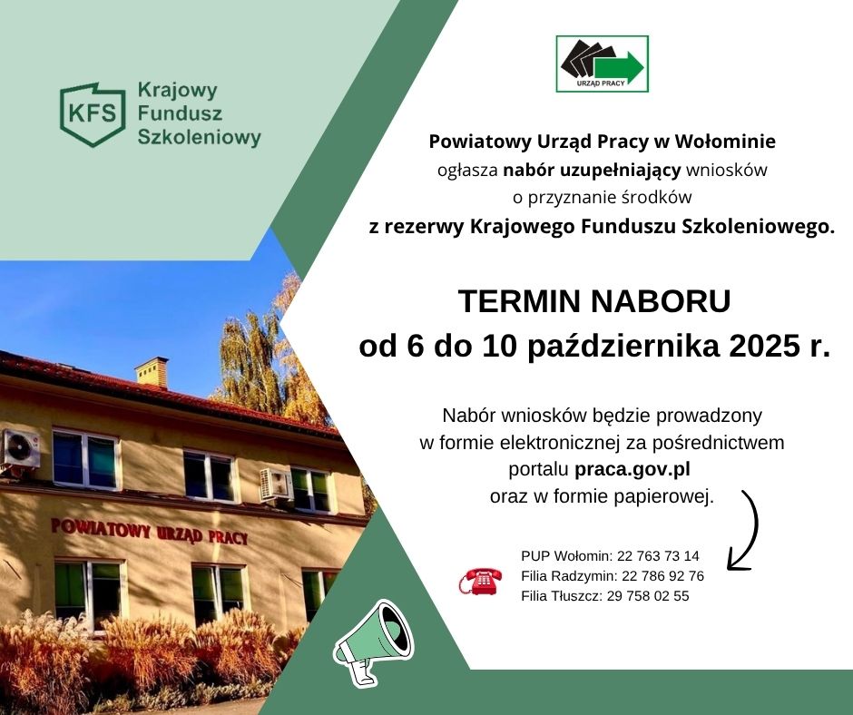 Zdjęcie artykułu Nabór uzupełniający ze środków rezerwy KFS od 06 do 10 października 2025r.